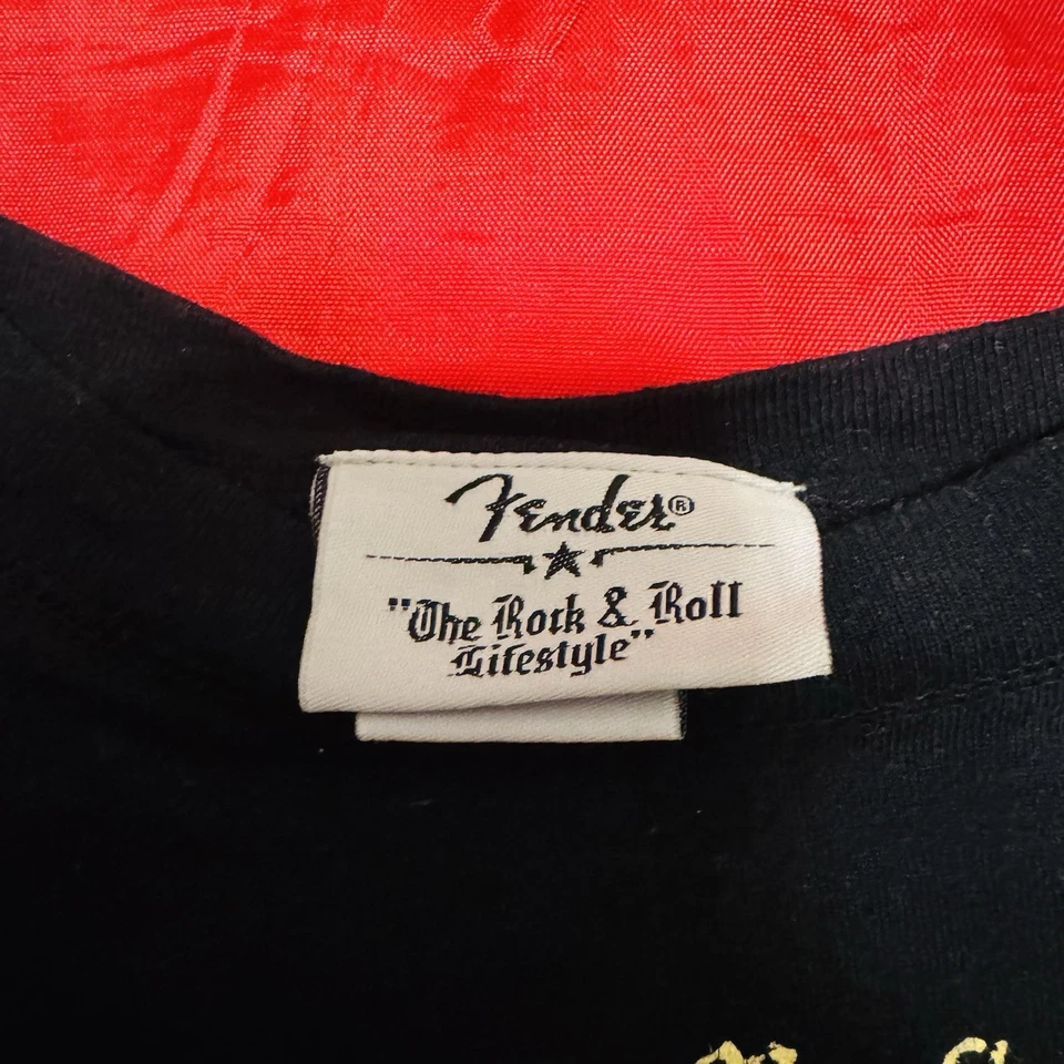 Camisa vintage Y2K para hombre pequeña guitarras guardabarros en capas logotipo térmico música años 2000 Foto 4 de 4