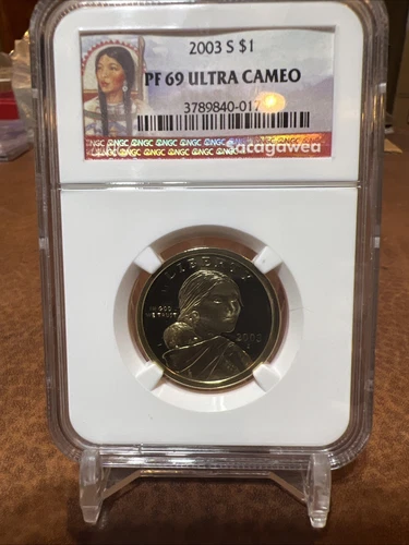 2003 S Sacagawea Dollar $1 NGC PF69 Ultra Cameo Portrait Label