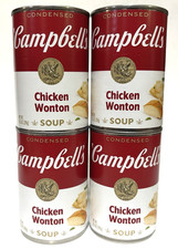 Campells Chicken Wonton Soup Lot of 4 Cans 10...