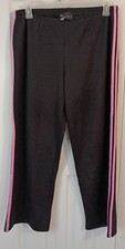 Ladies Black*Pink Side Striped Jogger-Flared Leg-X LARGE-Fame 4 Fifteen
