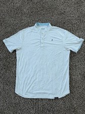 Primo Blade Collar Polo Golf Shirt Mens L White Splatter Performance Stretch