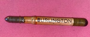 Vintage Souvenir Of Burlington Bullet Pen In Preowned Condition Approx 4in