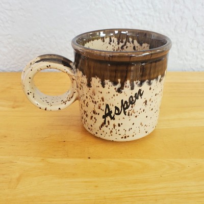 Clay In Mind ''ASPEN'' 8oz Brown Speckled Coffee Cup/Mug San Diego CA