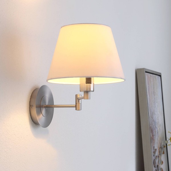 Lindby Wandleuchte, Wandlampe Innen 'Pola' (Modern) In Alu Aus Textil (1 Flammig-image