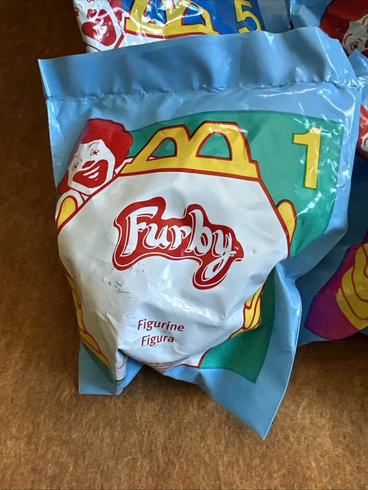 1998 McDonald's Furby Happy Meal Toys (Opaque Blue Bags)- NEW- Complete Set of 8 - Image 4 of 4