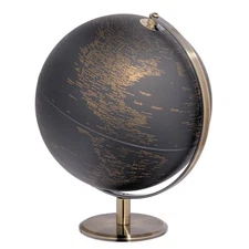 Black and Gold Globe for Adults - 8" Rotating Earth Globe Decor on Stand For ...