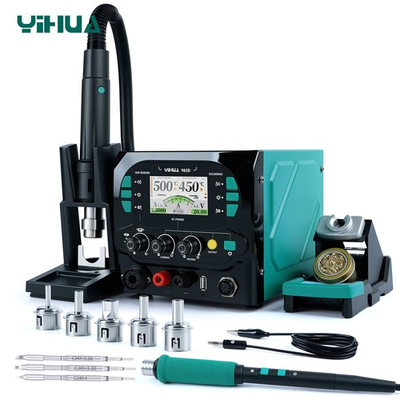 #ad YIHUA 983D Hot Air Rework Station BGA Blower Desoldering C245 Soldering DC Power $359.00