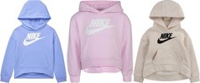 Nike Girls Club Fleece Hi Low Hoodie Pullover Little Kids 