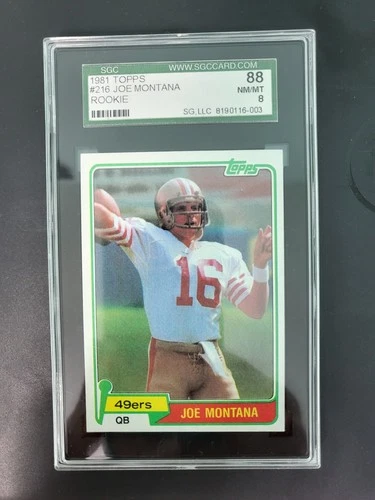 1981 Topps Joe Montana #216 (RC) SGC 8