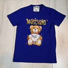 Moschino blue Teddy Bear t shirt holiday  Women's sz s