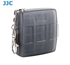 JJC MC-10D BLK Memory Card case fit 2 SD, 2 MSD, 2 SIM, 2 Micro SIM, 2 Nano SIM