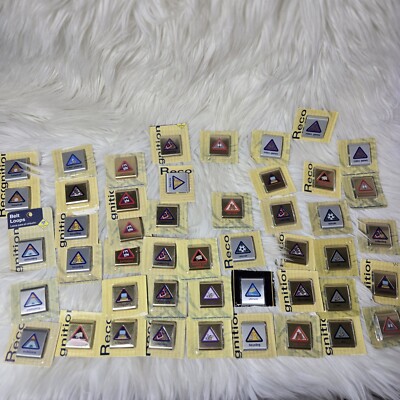 Lot Boy Scouts BSA Cub Scout Belt 45 Merit Badges Adventure Loop Slides Buckle 