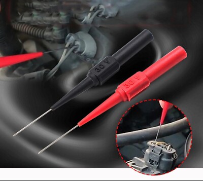 10 Pcs Multimeter Test Lead Probe Extention Back Piercing Needle Tip Probes 30V