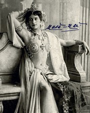 Repro-Autogramm - Mata Hari - 11,4 x 14,3cm -...
