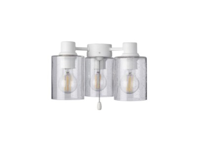 kathy ireland HOME Luminance Rye 3-Light White Ceiling Fan Light Kit LK49DSW