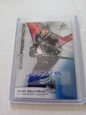 2019-20 Sp Game Used CHL Isaac Belliveau Auto Rookie Autograph Rc Prospects 