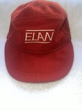 ELAN Vintage Ski Red Wool Cap Hat Elastic Strap USA Made (size 54)