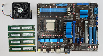 Asus M4A79XTD EVO ATX AM3 Motherboard w/ AMD 945 Phenom II x4 CPU 8GB RAM Cooler