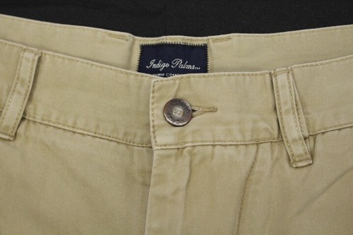 Indigo Palms Men's sz 38 Flat Front Khaki Cotton Twill Shorts - Picture 2 of 8