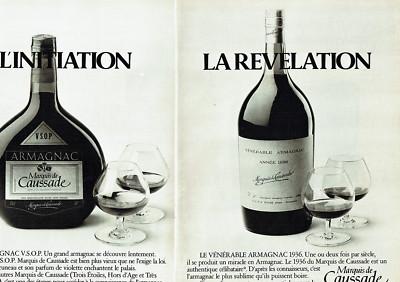 Werbung Advertising 258 1978 Armagnac Marquis de Caussade (2 Seiten)