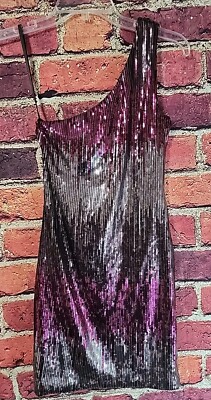 CHARLOTTE RUSSE One Shoulder Sequin Dress size XS C75 | eBay