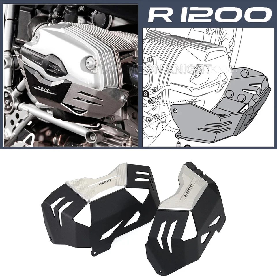 Cubierta protectora de motor de culata de motocicleta para BMW R1200GS R1200R ST Foto 3 de 4