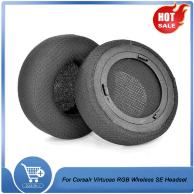 2Pcs Replacement Ear Pads Cushions for Corsair Virtuoso RGB Wireless SE Headset