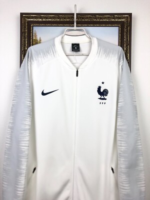 Nike France Football Jacket Soccer Track Top National Mens White