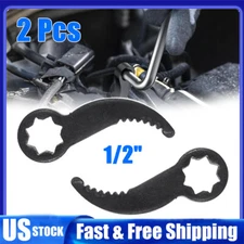 2Pcs Crowbar Adapter Pry Bar Wrench Adapter Head 1/2" Ratchet Car Repairing Tool
