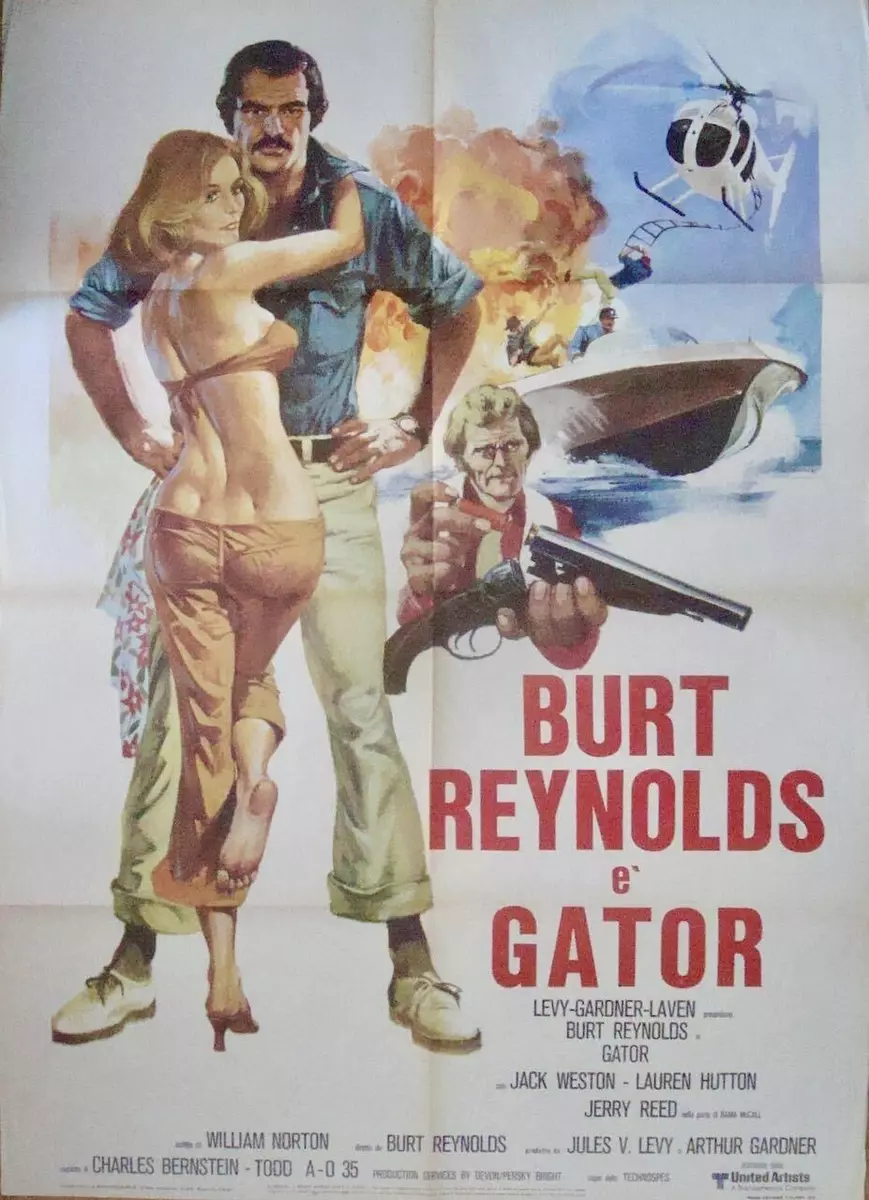 GATOR Italian 2F movie poster 39x55 BURT REYNOLDS 1976 | eBay