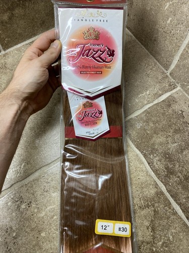 "Jazz Remy 12"" Color 30 castaño rojizo 100 % cabello humano tejido yaky sin enredos" - Imagen 3 de 7