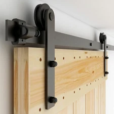 4-12FT Sliding Barn Door Hardware Track Kit for Single/ Double Door Heavy Duty