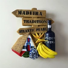 Portugal Tourist Souvenir Creative 3D Road Sign Resin Refrigerator Magnet Gift