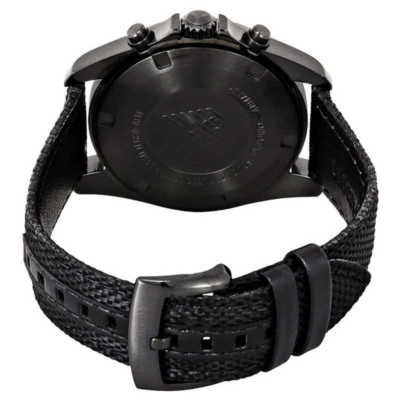 EMPORIO ARMANI MENS CHRONOGRAPH WATCH AR6131 BLACK DIAL FABRIC
