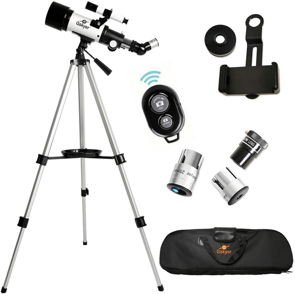 Gskyer Telescope, 70mm Aperture 400mm AZ Mount Astronomical
