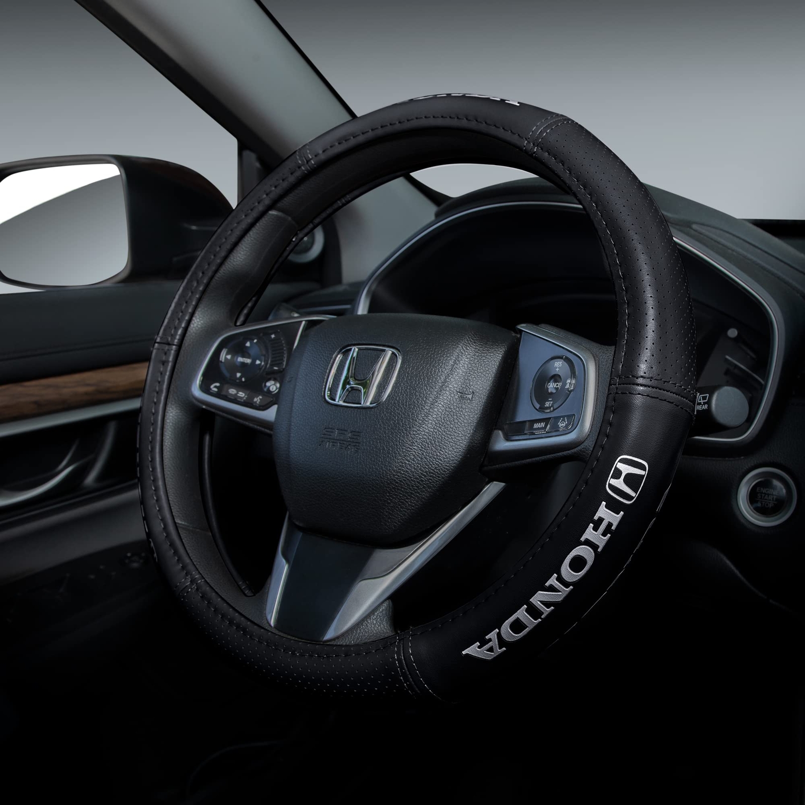 Elite Series Speed Grip 'Honda' Steering Wheel Cover Black Synthetic
