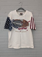 Vintage Harley Davidson T-Shirt Gr. L 1995 Atlanta USA Stars & Stripes Adler 90s