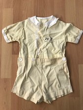 Vintage Boy  s Yellow Shirt Shorts Costume Prop