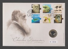 2009 Charles Darwin £2 Two Pound Coin Cover FDC PNC Royal Mint UK