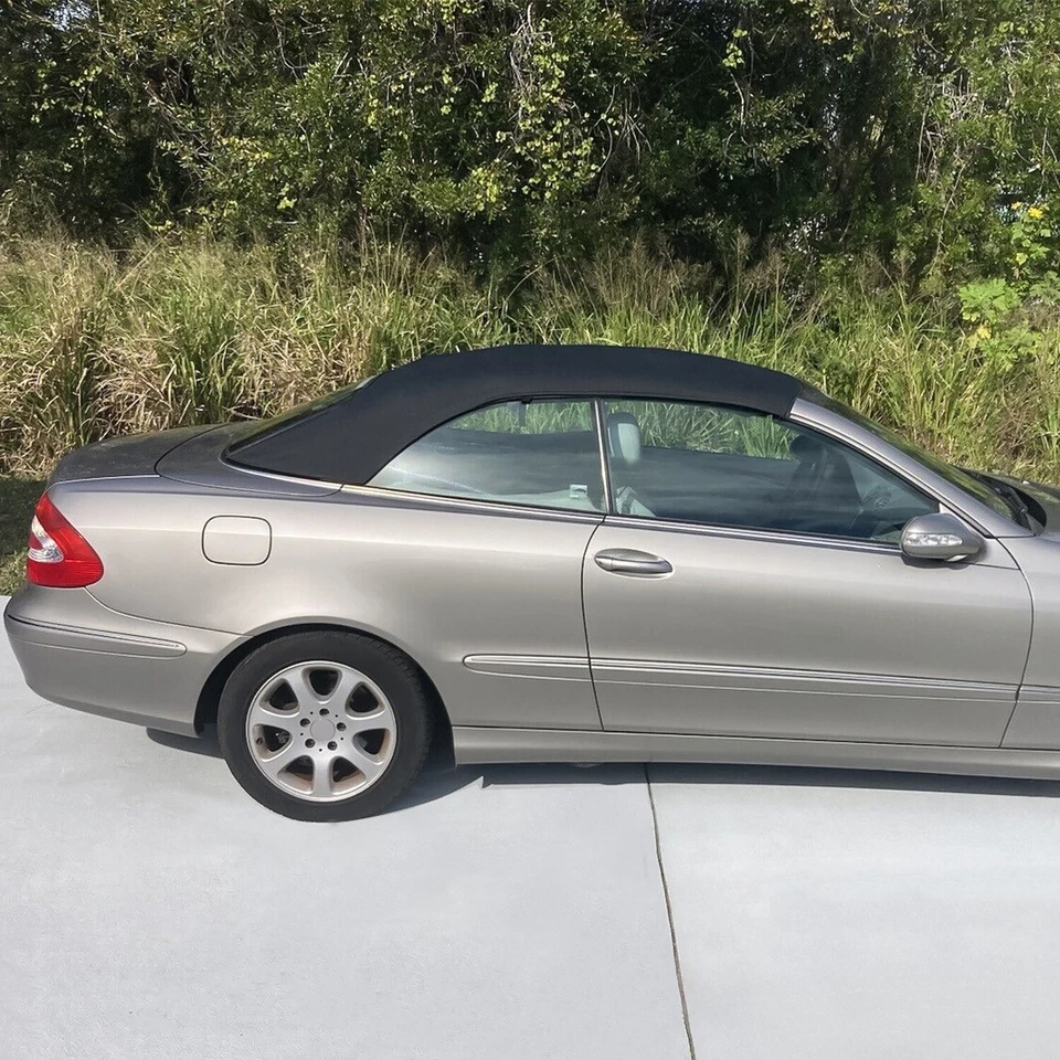 For Mercedes-Benz CLK320 CLK350 2004-2009 Convertible Soft Top Replacement Black - Image 4 of 4