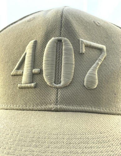 Orlando Florida 407 Area Code Beige Hat Baseball Cap Sz. 7 - 第 5/8 張圖片