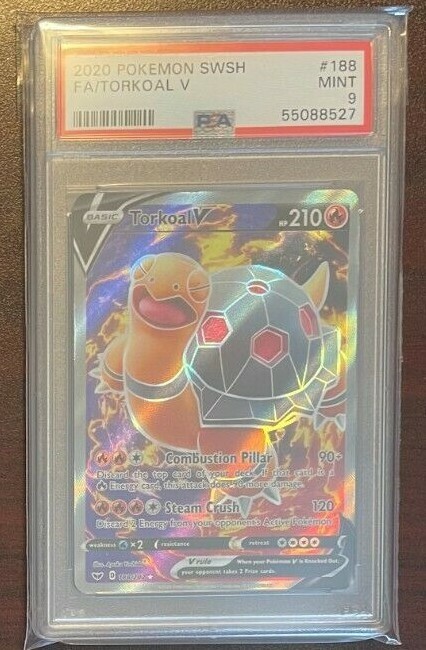 2020 Pokemon Sword & Shield Torkoal V #188 PSA 9 Mint | eBay