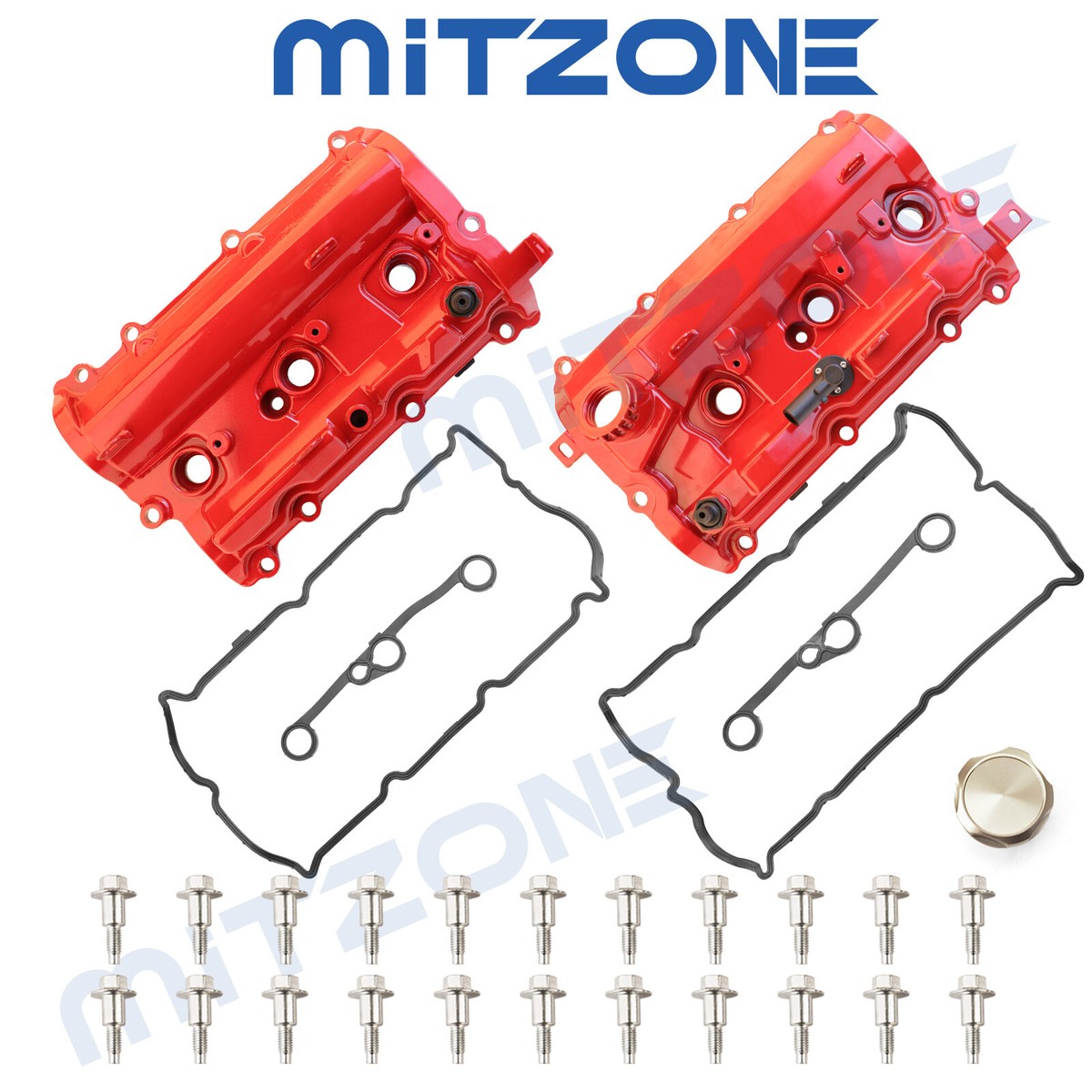 2x Upgrade Aluminum Valve Cover Set for 2008-13 Infiniti G37 2009