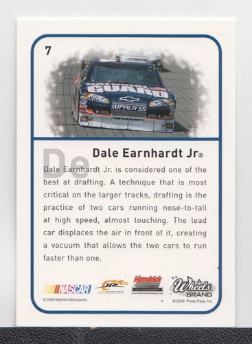 DALE EARNHARDT JR. : 2009 - WHEELS ELEMENT NSCS - CARD No. # 7 - Picture 2 of 2