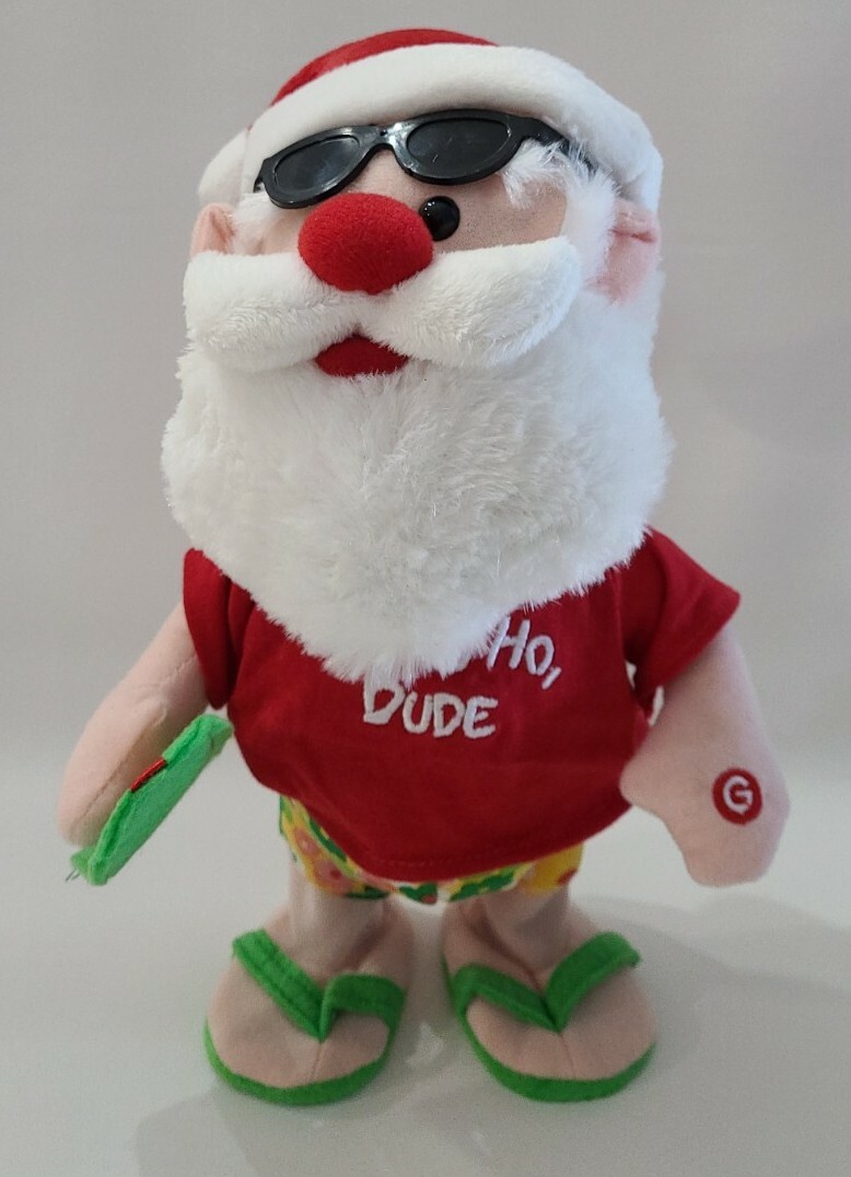 Gemmy Animated Christmas Santa Claus Surf Board HoHoHo Dude