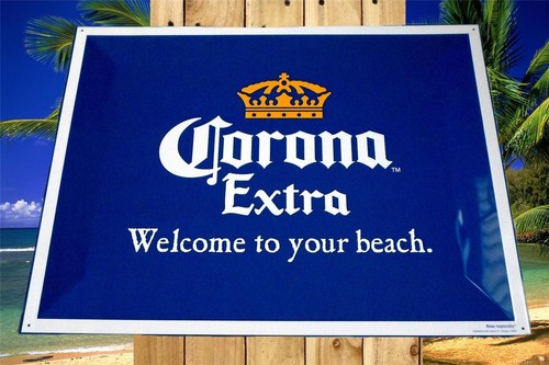 new corona extra light beer welcome to your beach metal 24x18