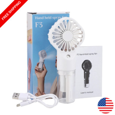 Portable Misting Fan Rechargeable Handheld Personal Cooling Fan with Mist Spray