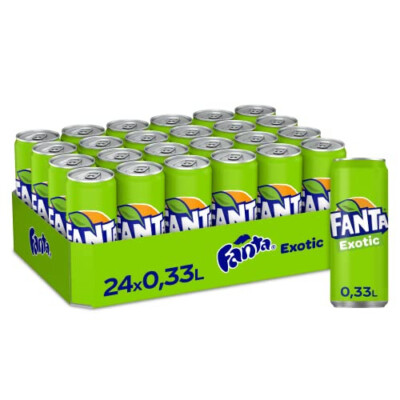 Fanta Exotic 24x330ml Dosen Tropische Früchte Softgetränk inkl. 6  Pfand NEU