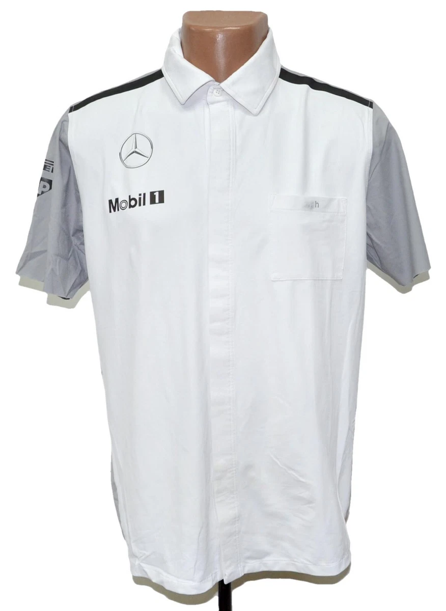 FORMULA 1 MCLAREN MERCEDES 2014 POLO SHIRT BUTTON ERA SIZE L HUGO | eBay