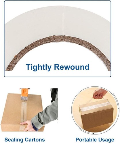 6 Rolls Carton Sealing Clear Packing Tape Box Shipping - 1.8 mil 2" x 110 Yards - Picture 7 of 8